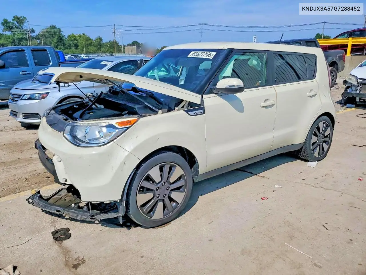 KIA SOUL 2016, VIN KNDJX3A57G7288452