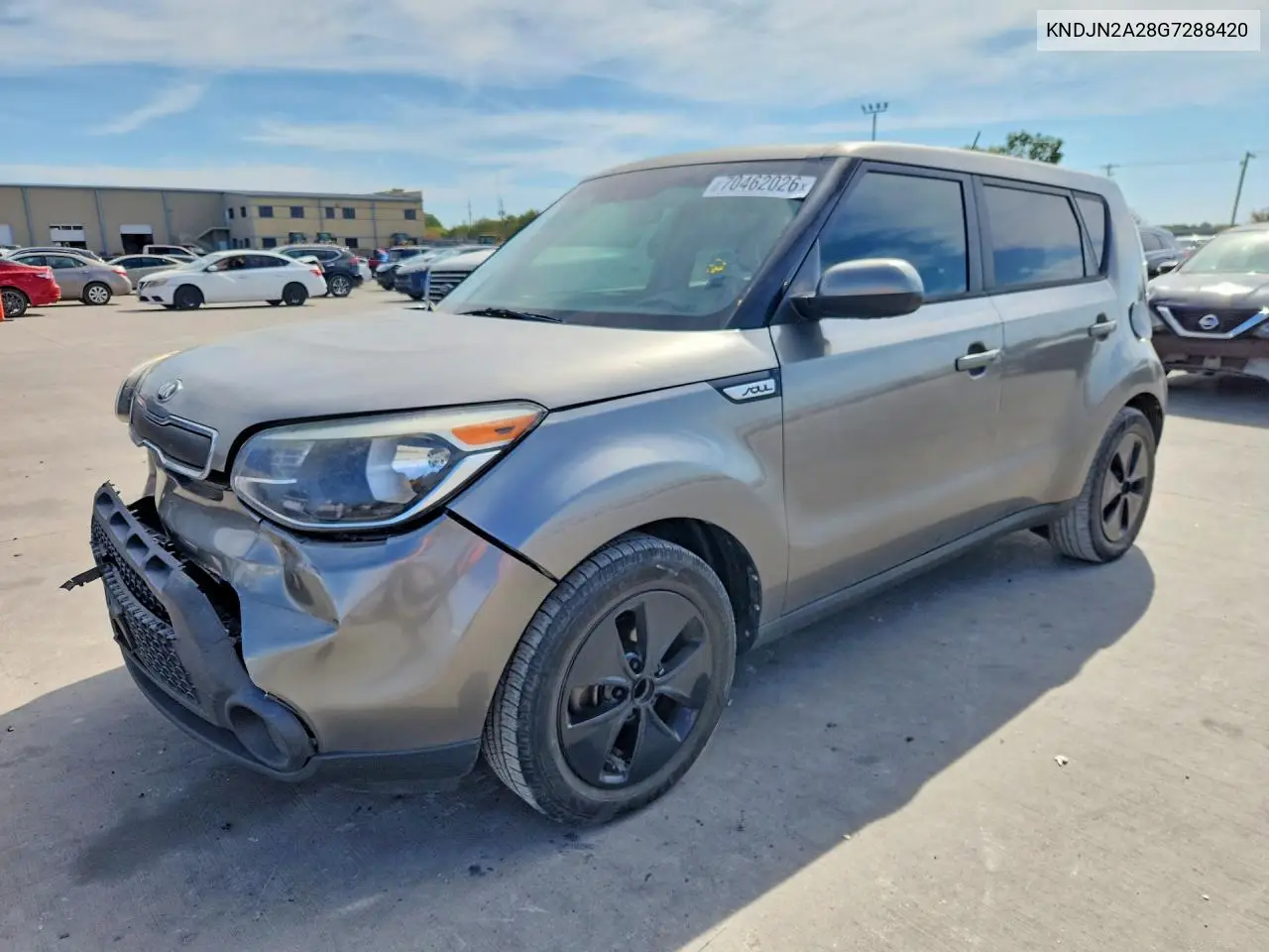 KIA SOUL 2016, VIN KNDJN2A28G7288420