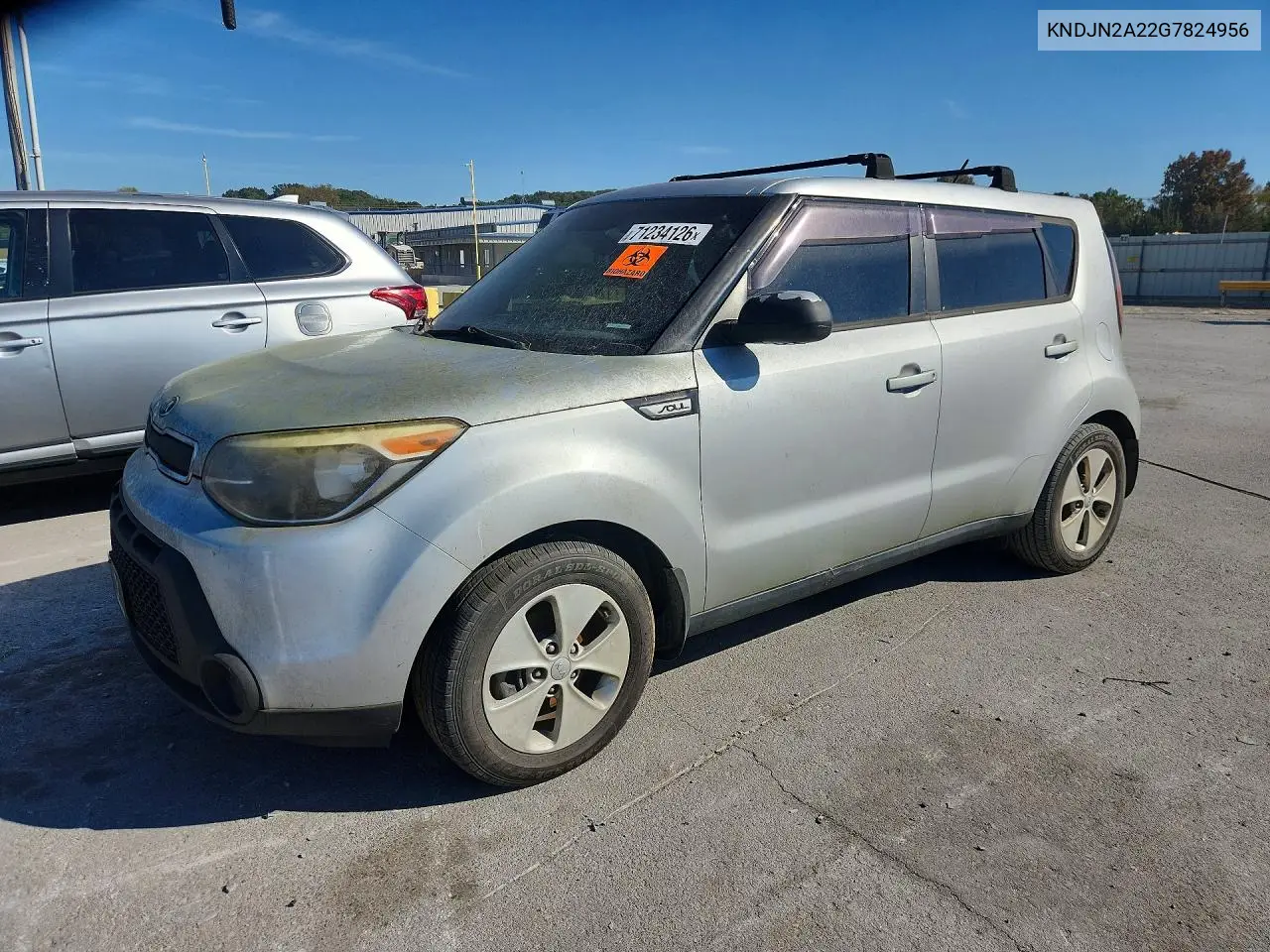 KIA SOUL 2016, VIN KNDJN2A22G7824956
