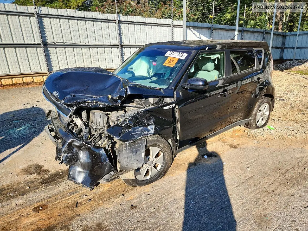 KIA SOUL 2016, VIN KNDJN2A2XG7298740