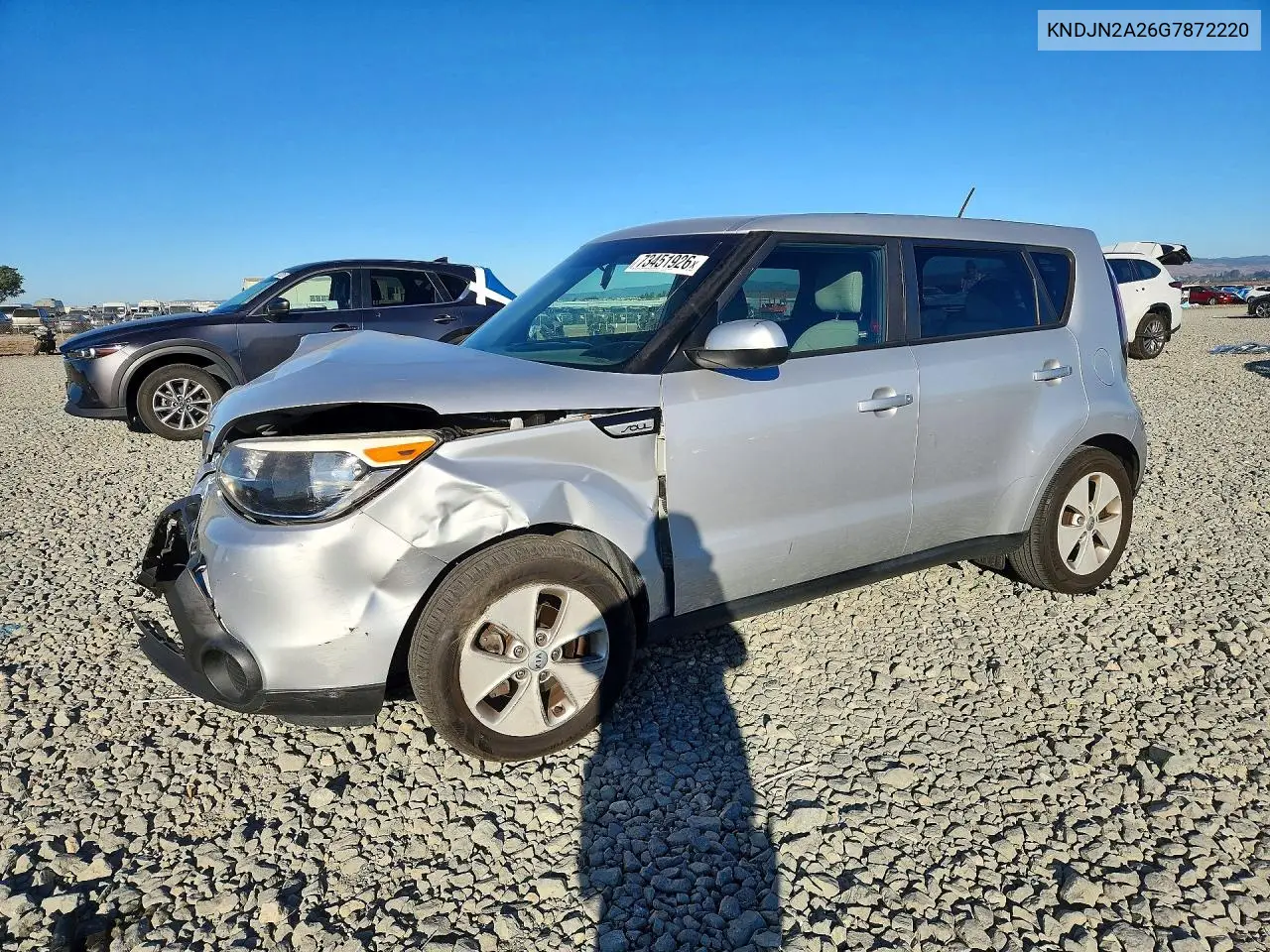 KIA SOUL 2016, VIN KNDJN2A26G7872220