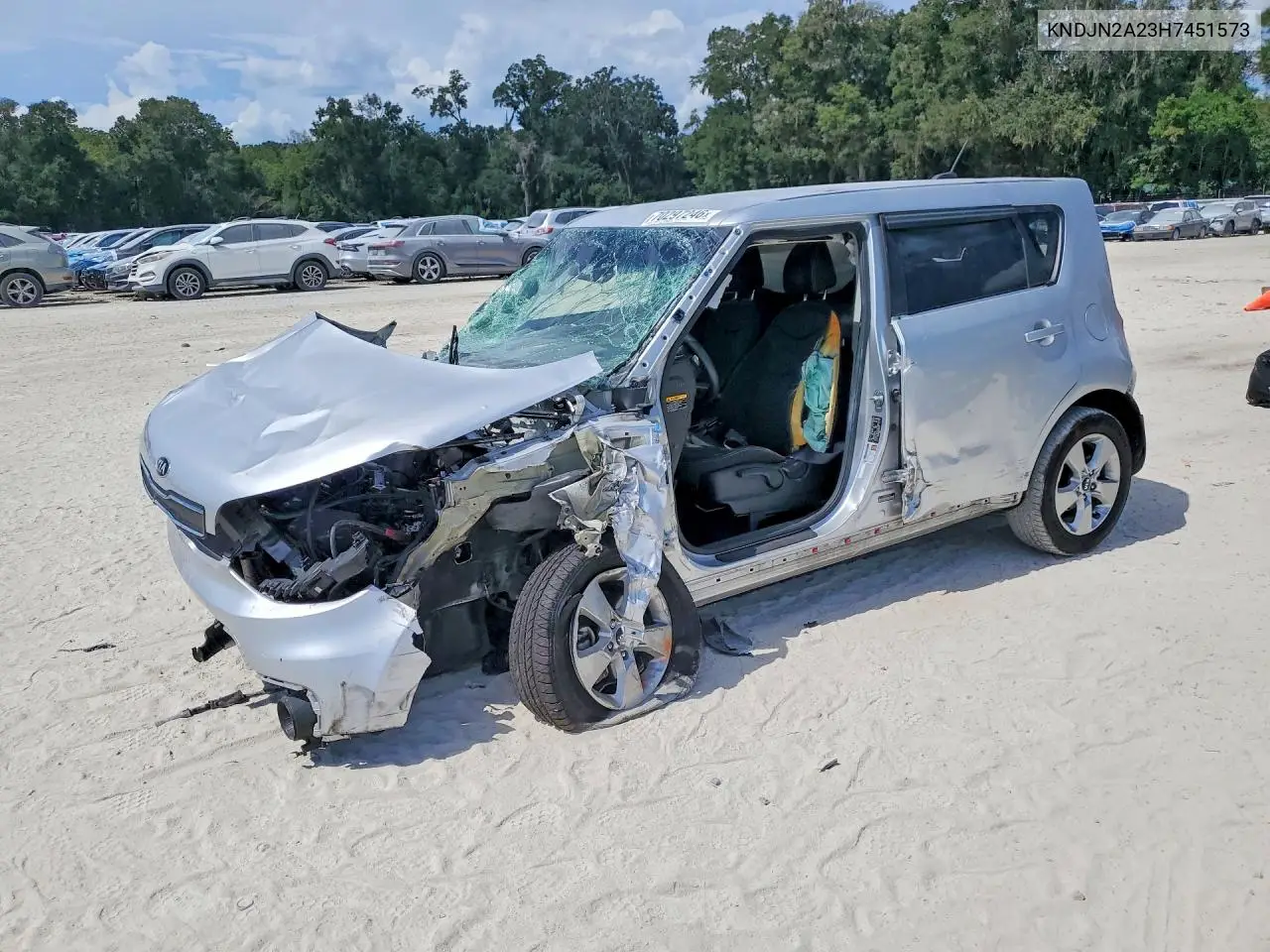 KIA SOUL 2017, VIN KNDJN2A23H7451573