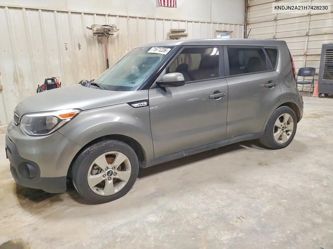 KIA SOUL 2017, VIN KNDJN2A21H7428230