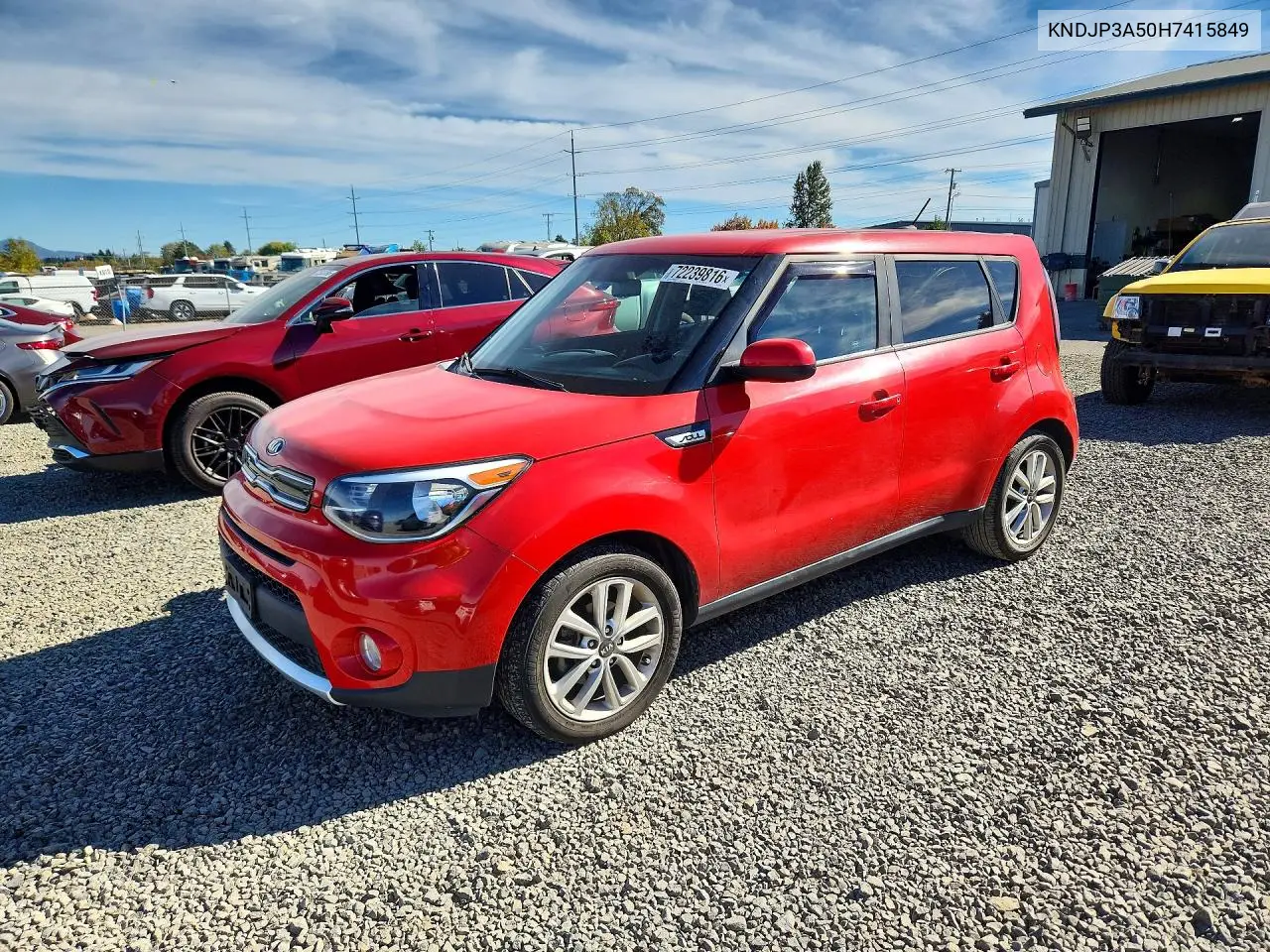 KIA SOUL 2017, VIN KNDJP3A50H7415849