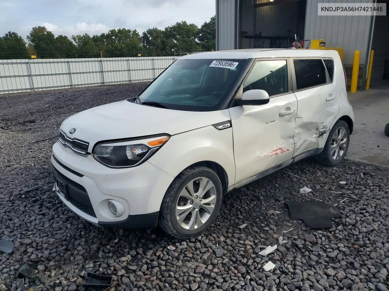 KIA SOUL 2017, VIN KNDJP3A56H7421445