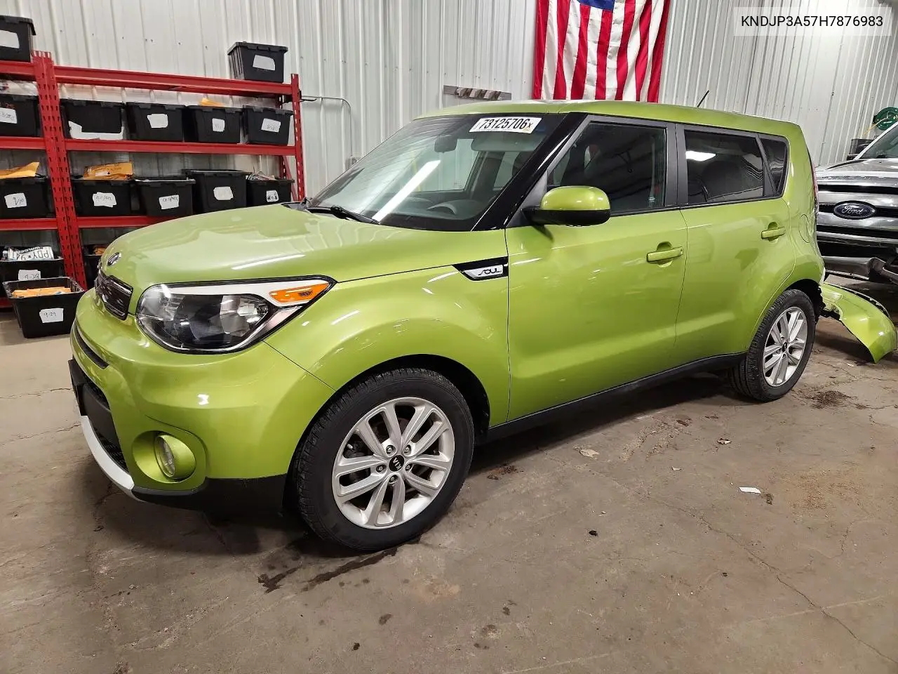 KIA SOUL 2017, VIN KNDJP3A57H7876983