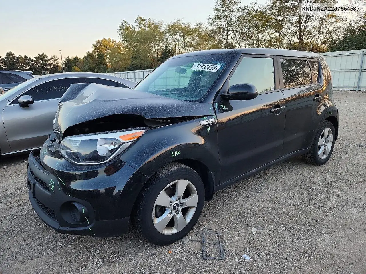 KIA SOUL 2018, VIN KNDJN2A22J7554537