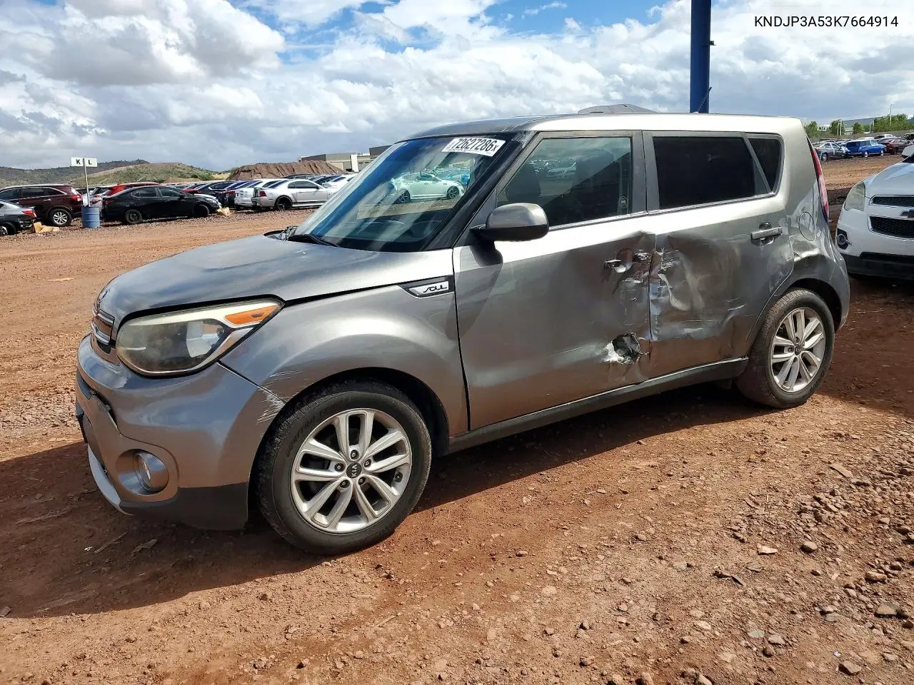 KIA SOUL 2019, VIN KNDJP3A53K7664914