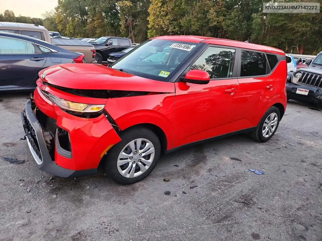 KIA SOUL 2021, VIN KNDJ23AU4M7142222