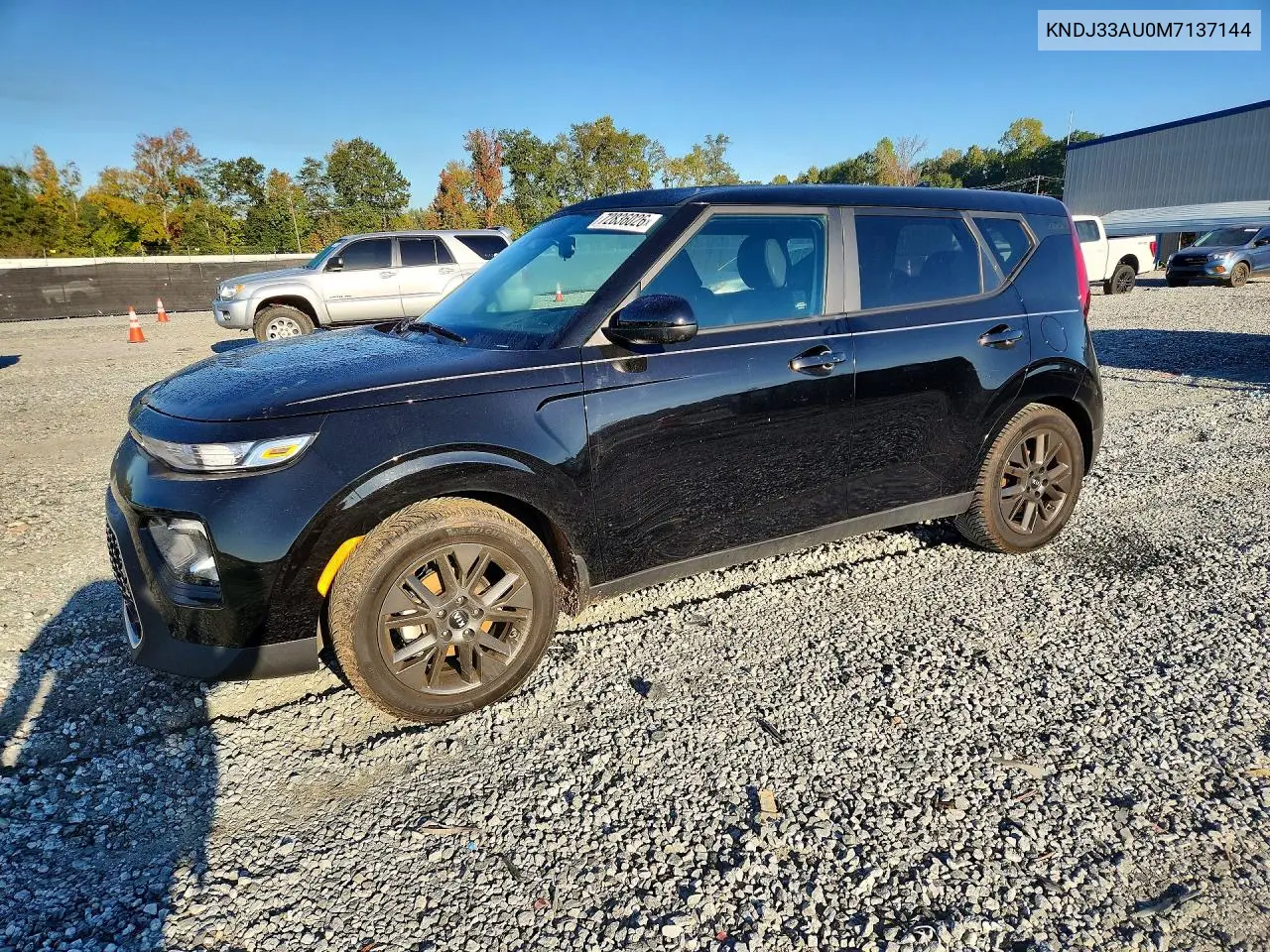 KIA SOUL 2021, VIN KNDJ33AU0M7137144