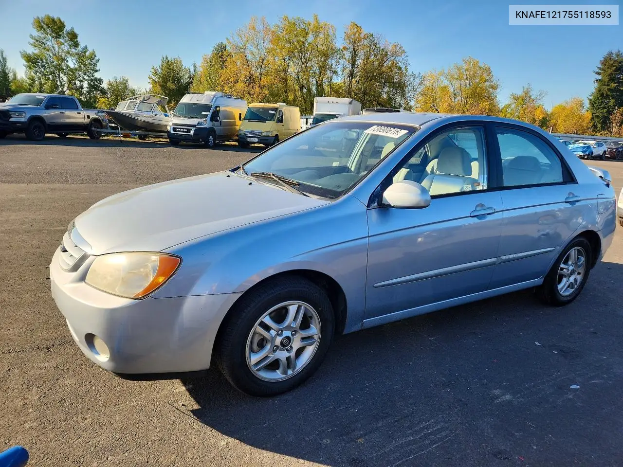 KIA SPECTRA 2005, VIN KNAFE121755118593