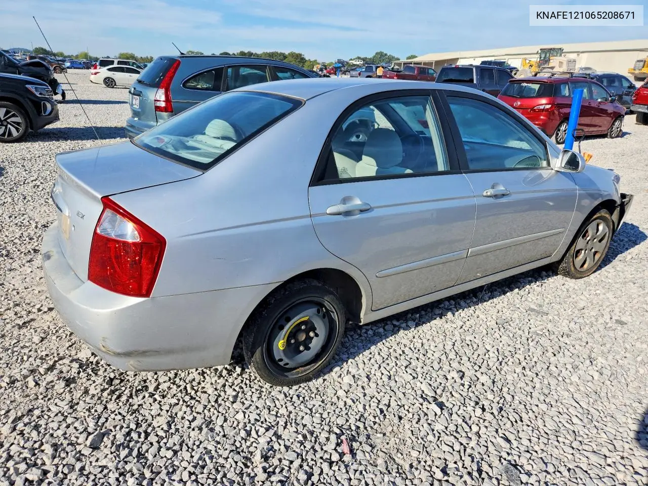 2006 KIA SPECTRA VIN KNAFE121065208671 — фото 3