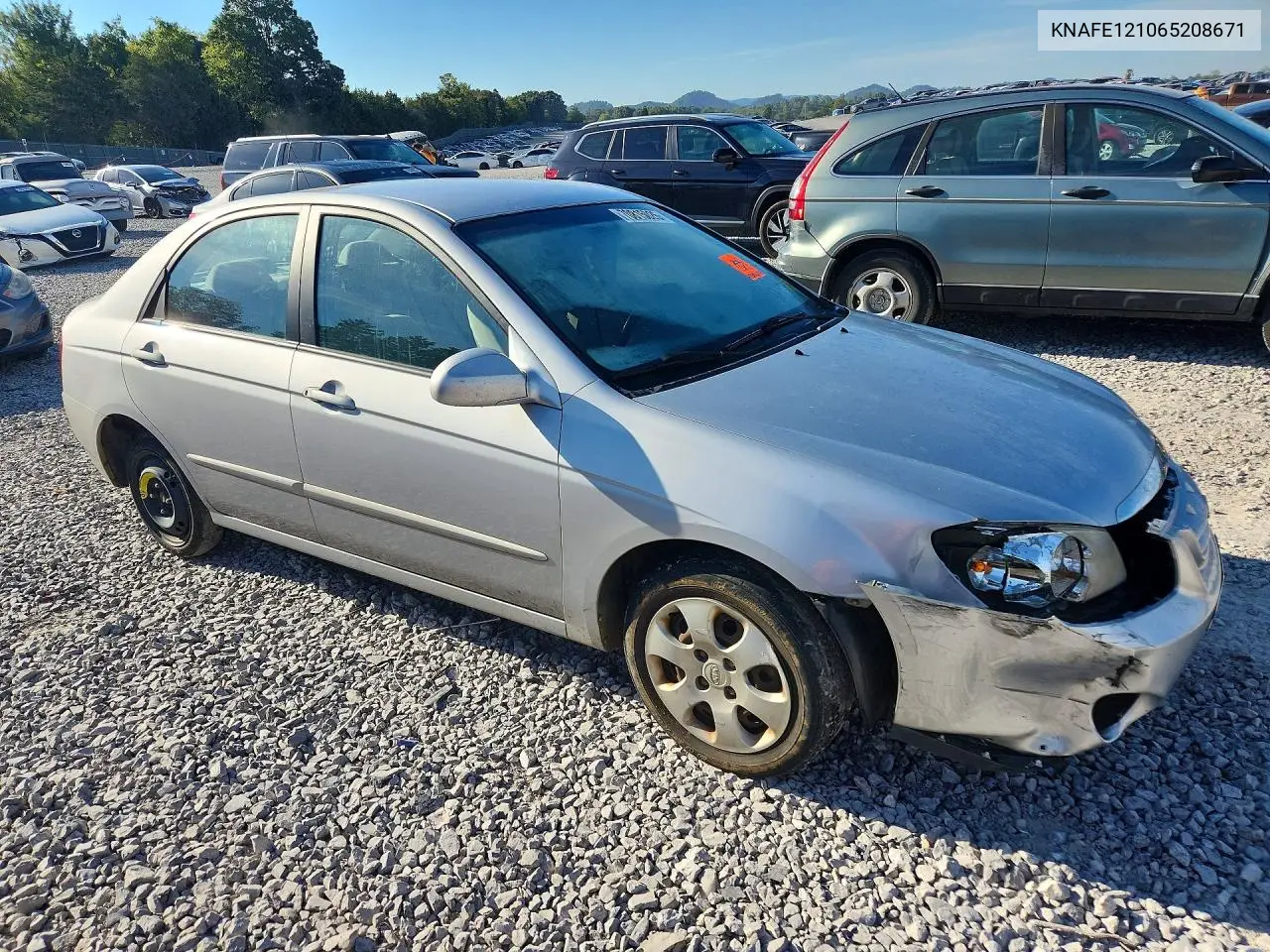 2006 KIA SPECTRA VIN KNAFE121065208671 — фото 4