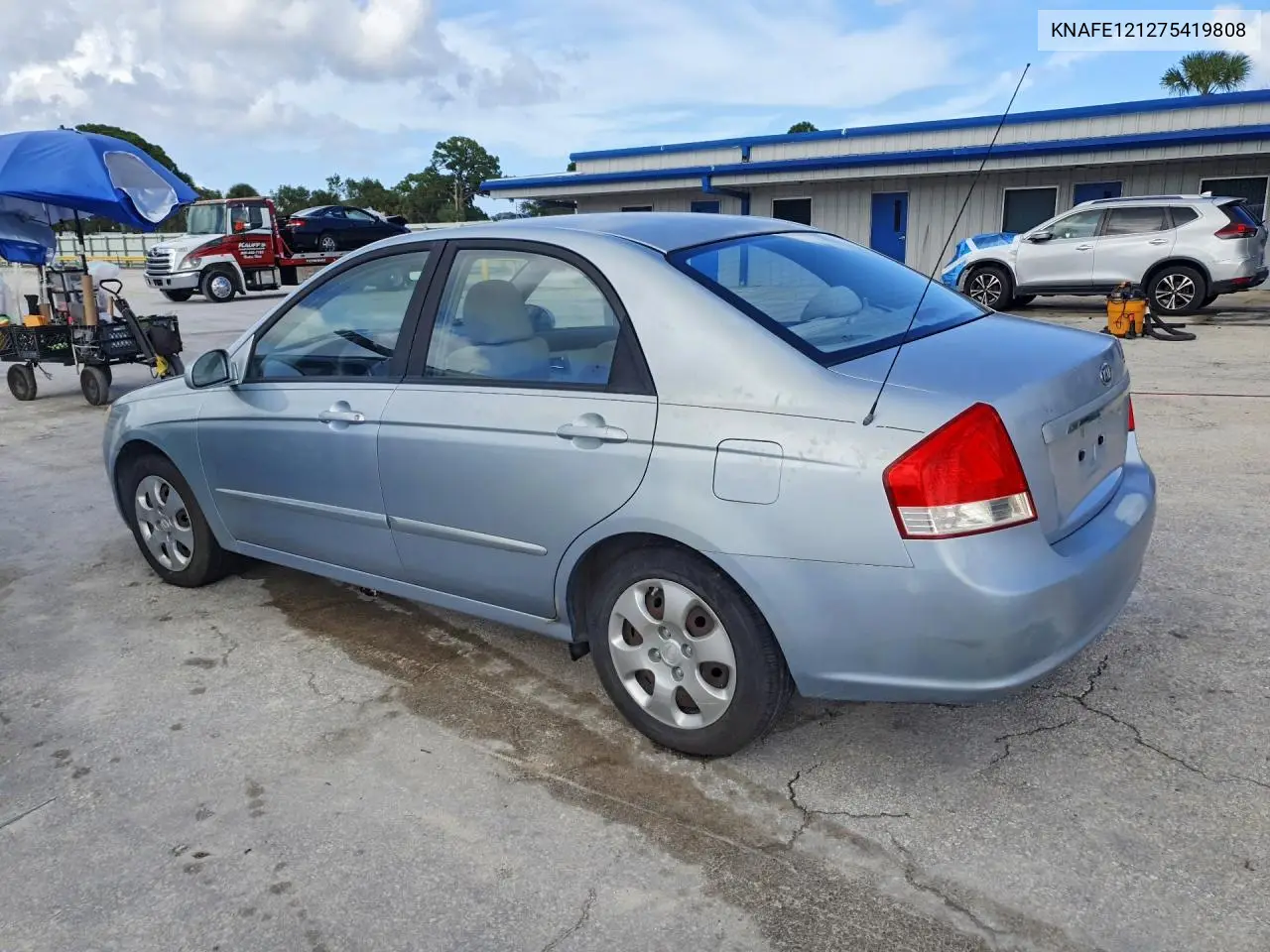 2007 KIA SPECTRA VIN KNAFE121275419808 — фото 2
