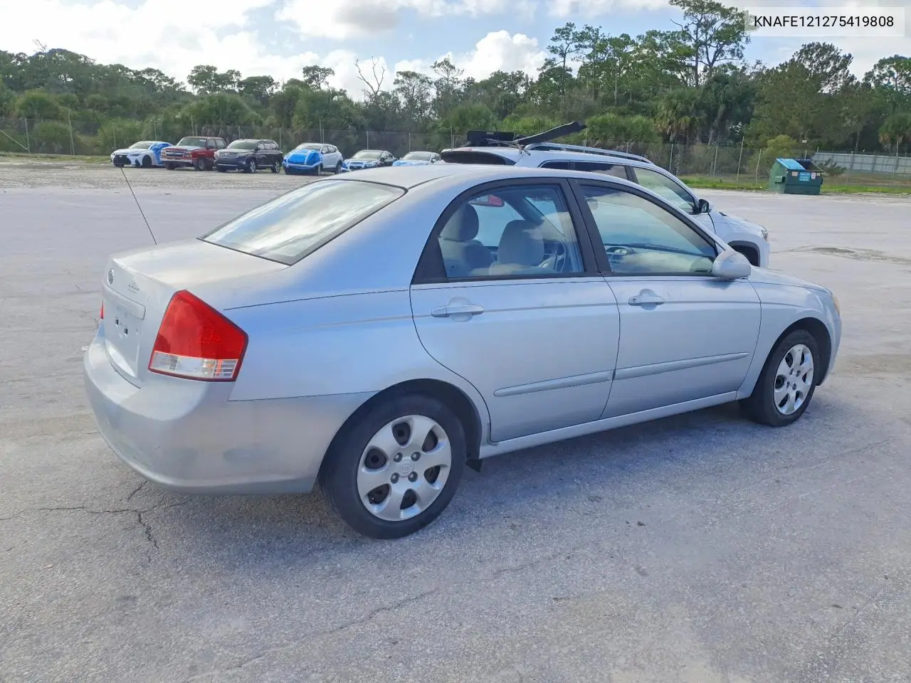 2007 KIA SPECTRA VIN KNAFE121275419808 — фото 3