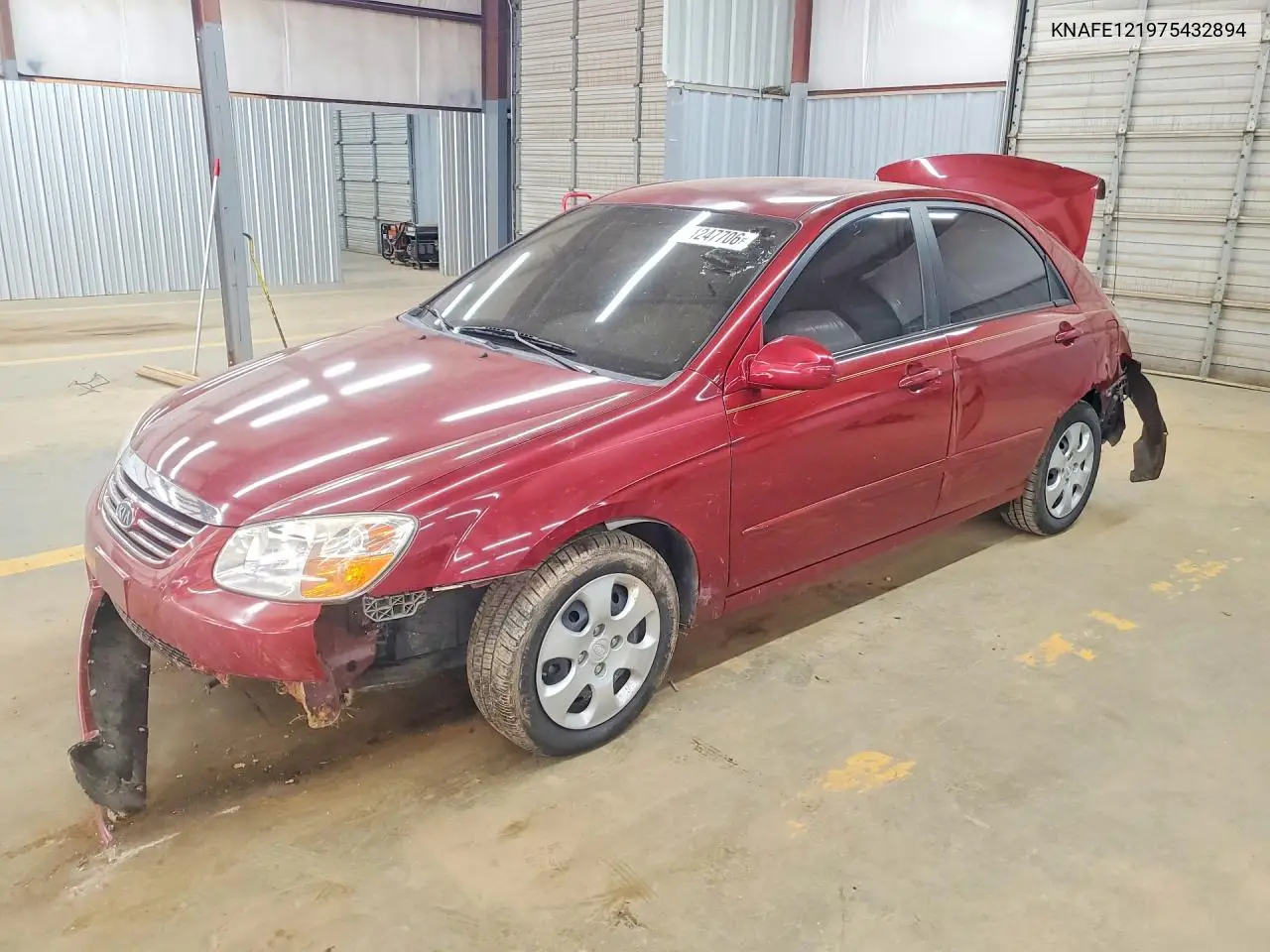 KIA SPECTRA 2007, VIN KNAFE121975432894