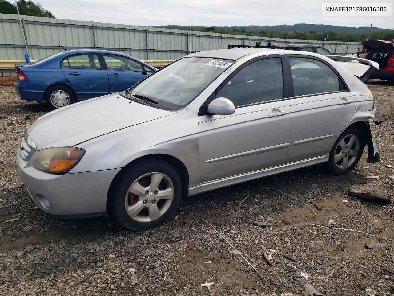 KIA SPECTRA 2008, VIN KNAFE121785016506