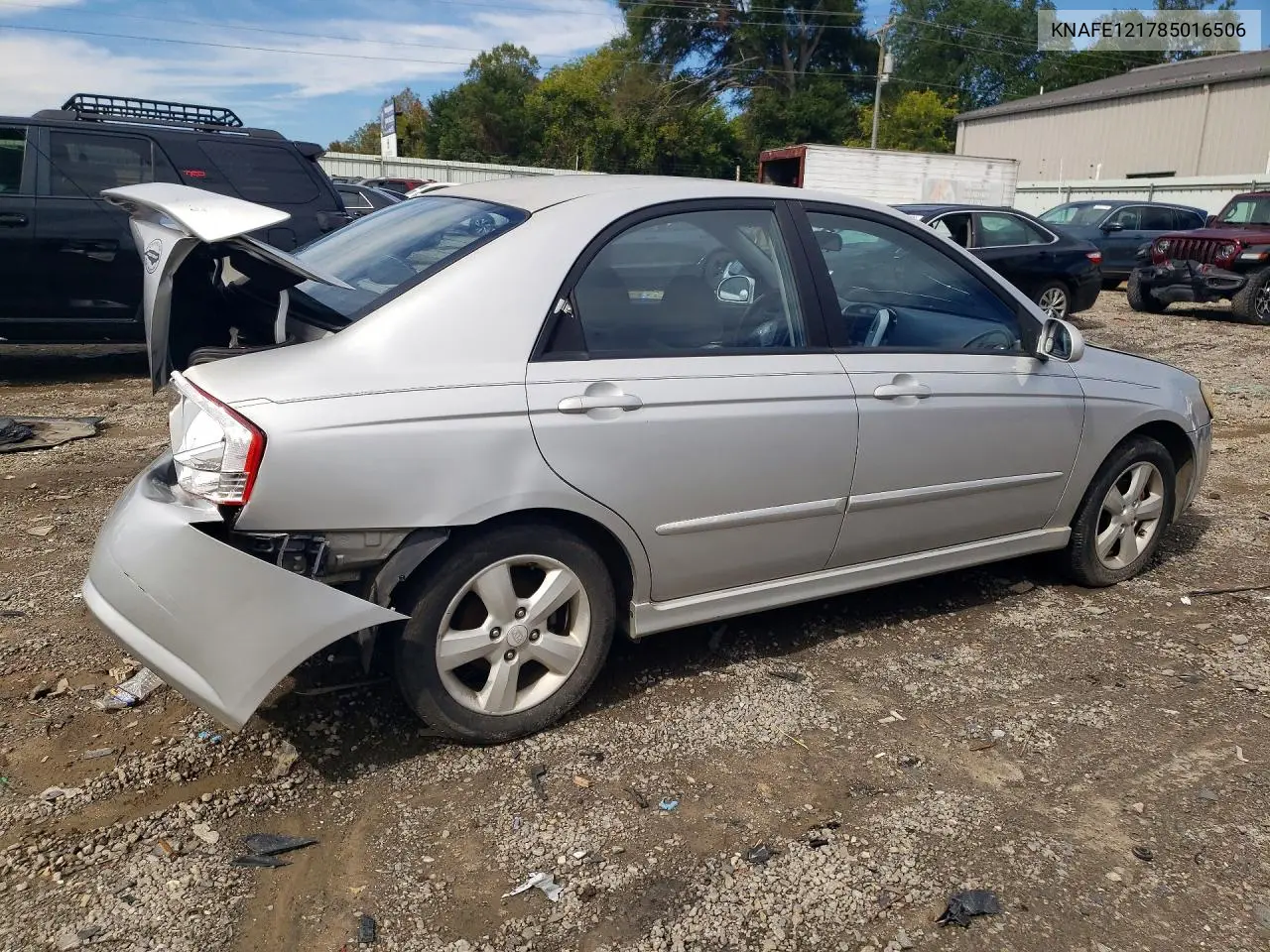 2008 KIA SPECTRA VIN KNAFE121785016506 — фото 3