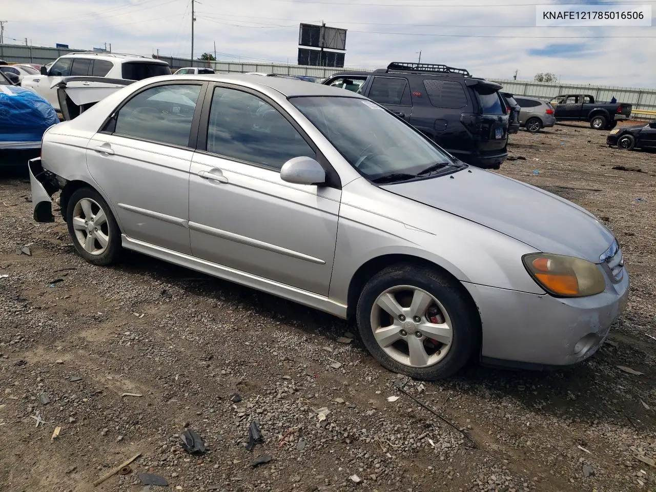2008 KIA SPECTRA VIN KNAFE121785016506 — фото 4