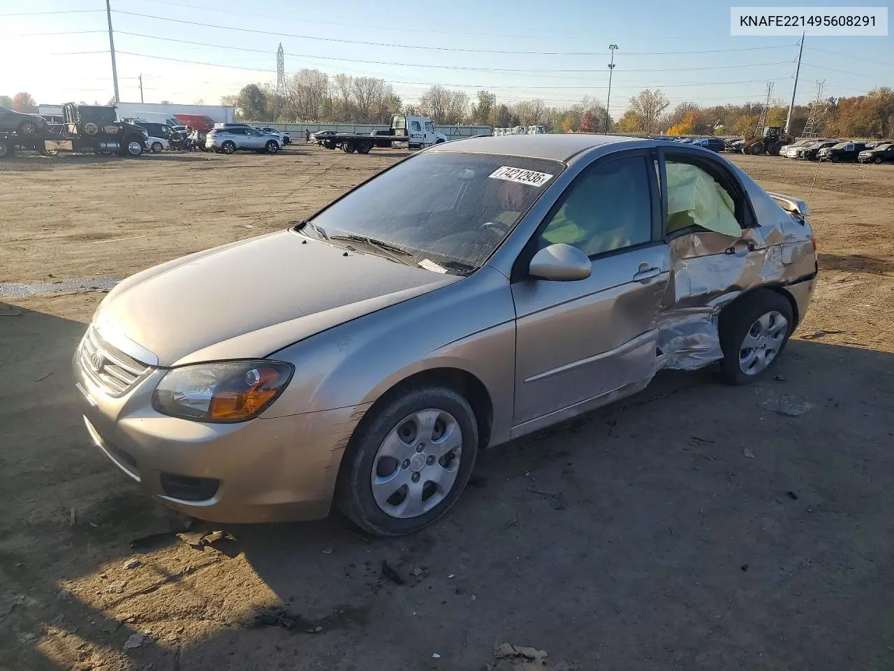 KIA SPECTRA 2009, VIN KNAFE221495608291