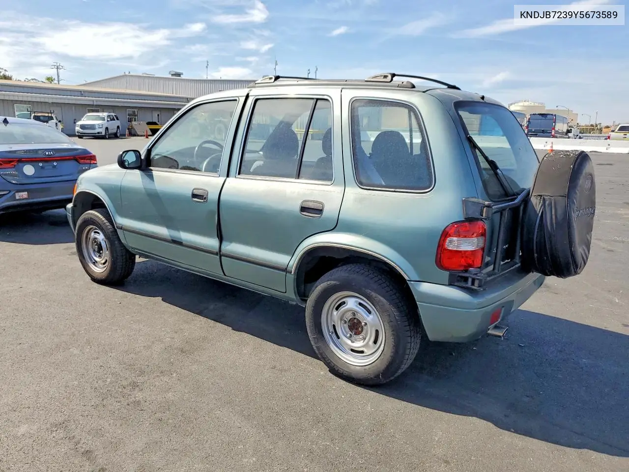 2000 KIA SPORTAGE VIN KNDJB7239Y5673589 — фото 2