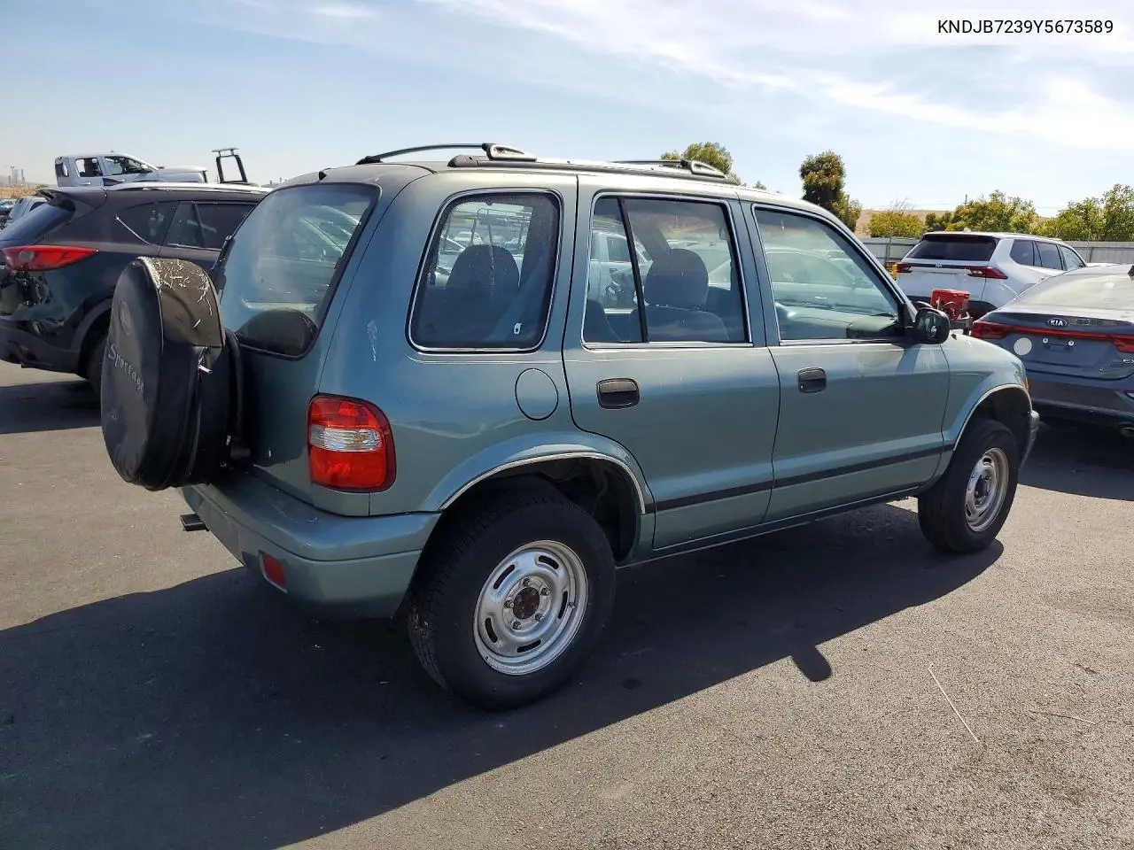 2000 KIA SPORTAGE VIN KNDJB7239Y5673589 — фото 3