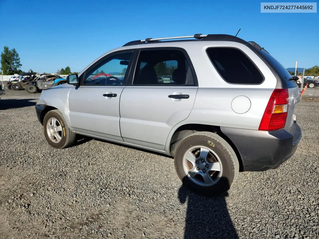 2007 KIA SPORTAGE VIN KNDJF724277445692 — фото 2