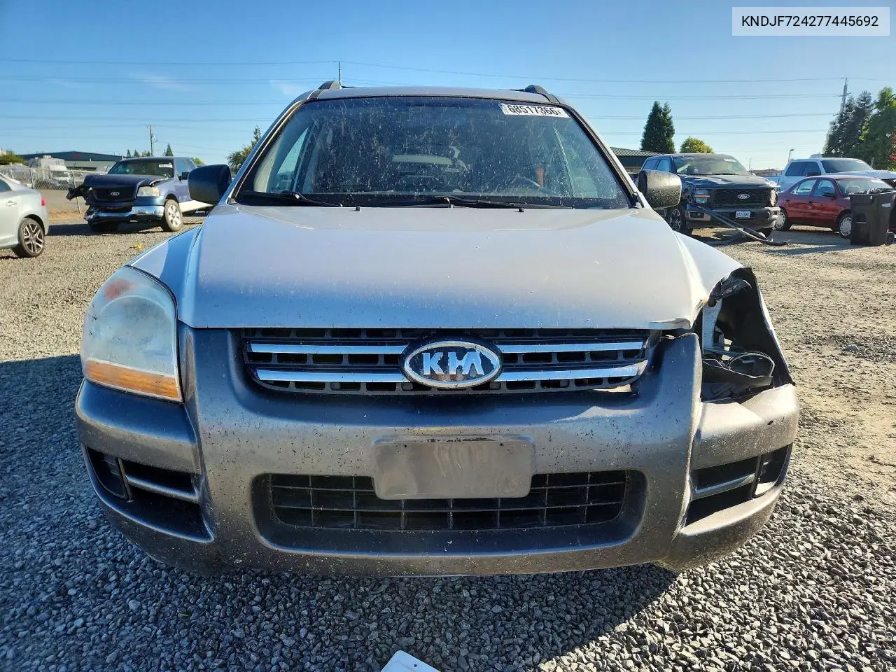 2007 KIA SPORTAGE VIN KNDJF724277445692 — фото 5