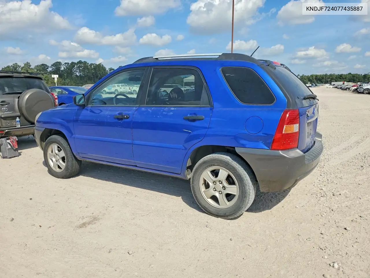 2007 KIA SPORTAGE VIN KNDJF724077435887 — фото 2