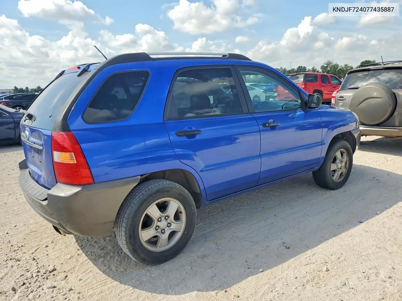 2007 KIA SPORTAGE VIN KNDJF724077435887 — фото 3
