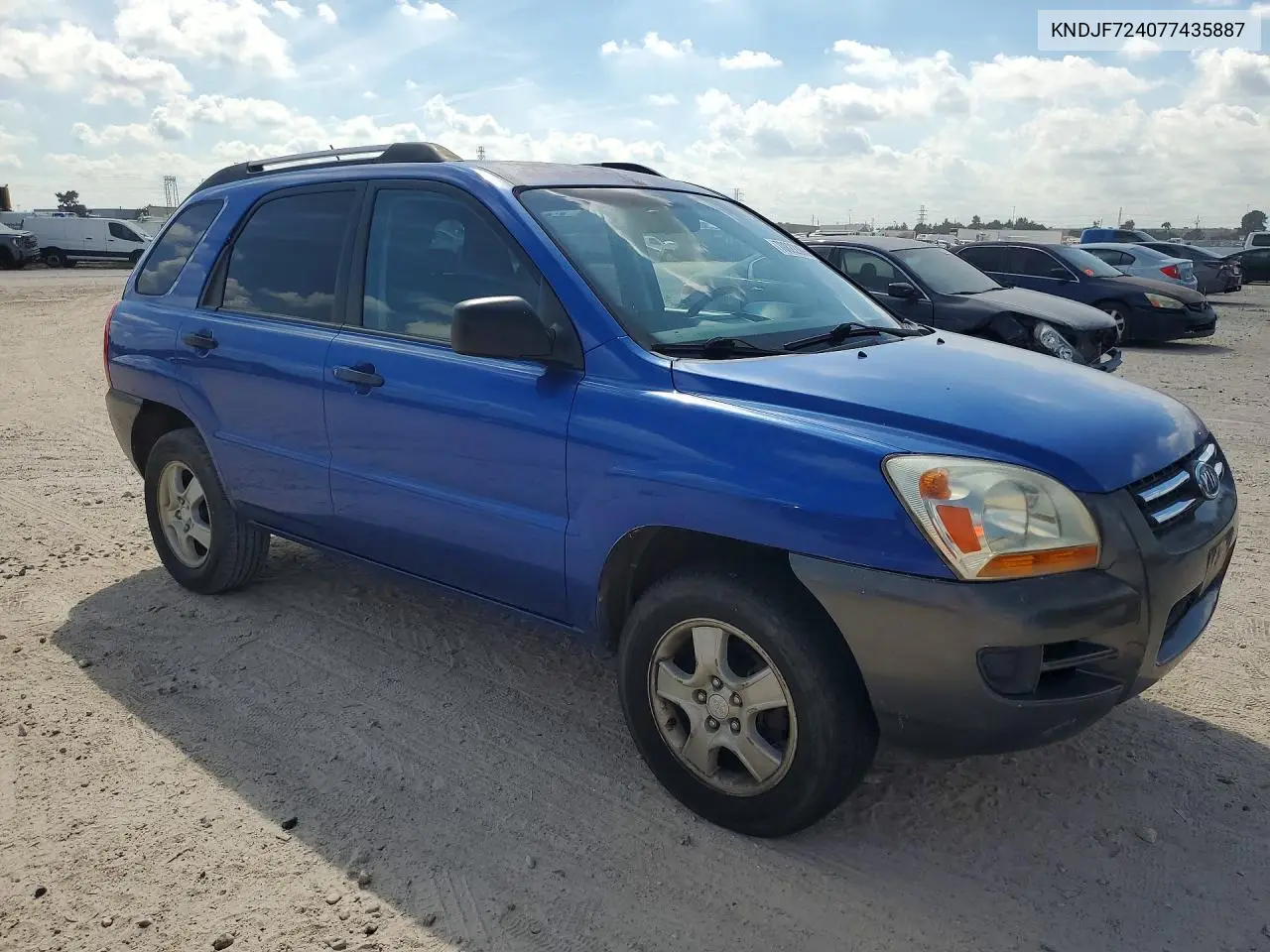 2007 KIA SPORTAGE VIN KNDJF724077435887 — фото 4