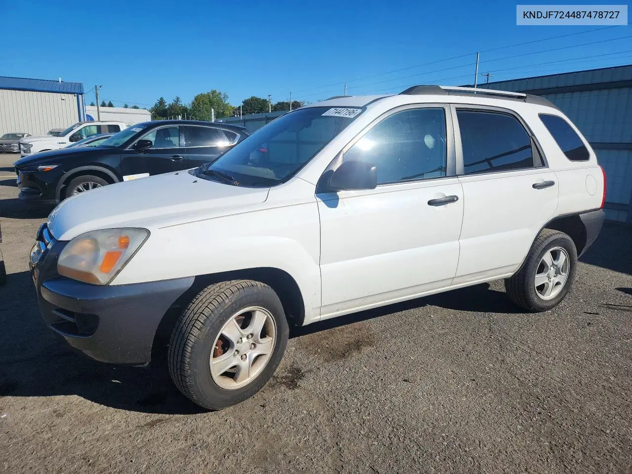 KIA SPORTAGE 2008, VIN KNDJF724487478727