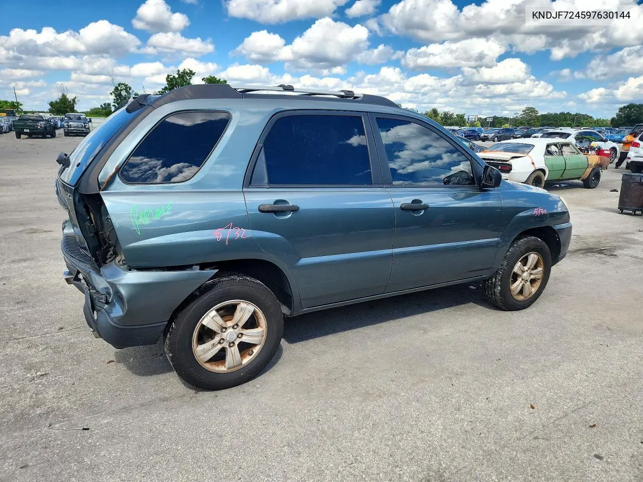 2009 KIA SPORTAGE VIN KNDJF724597630144 — фото 3