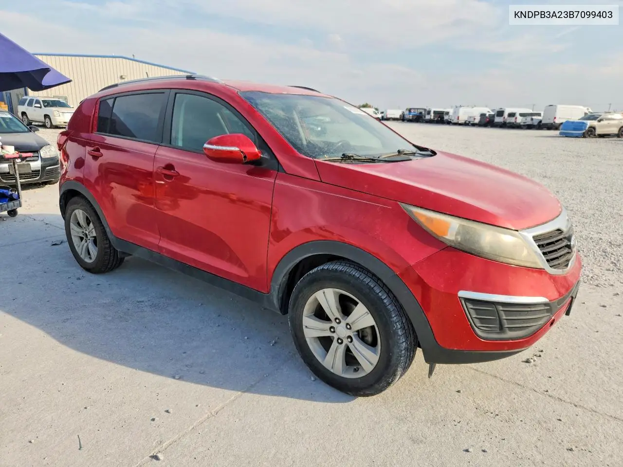 2011 KIA SPORTAGE VIN KNDPB3A23B7099403 — фото 4