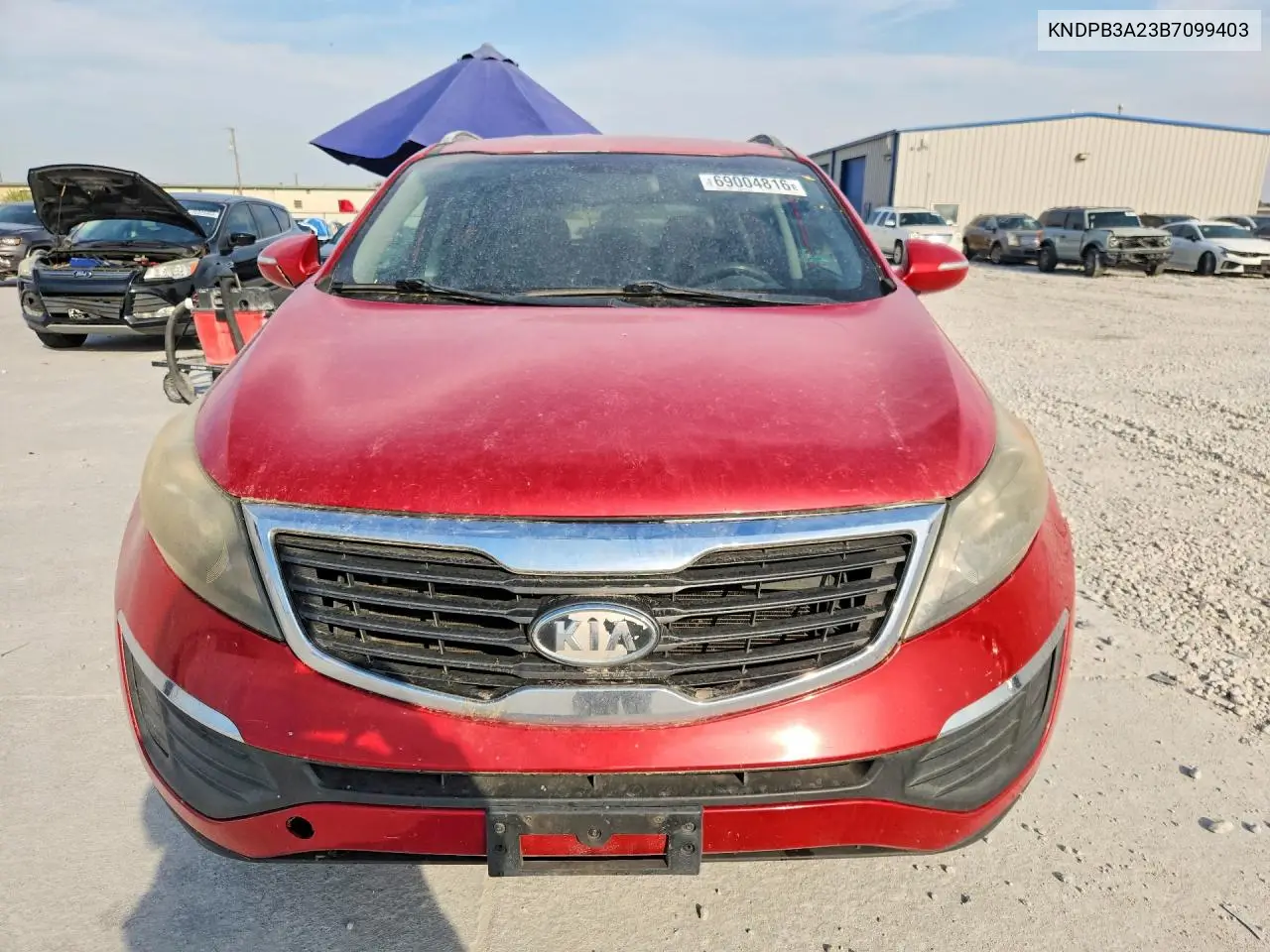 2011 KIA SPORTAGE VIN KNDPB3A23B7099403 — фото 5
