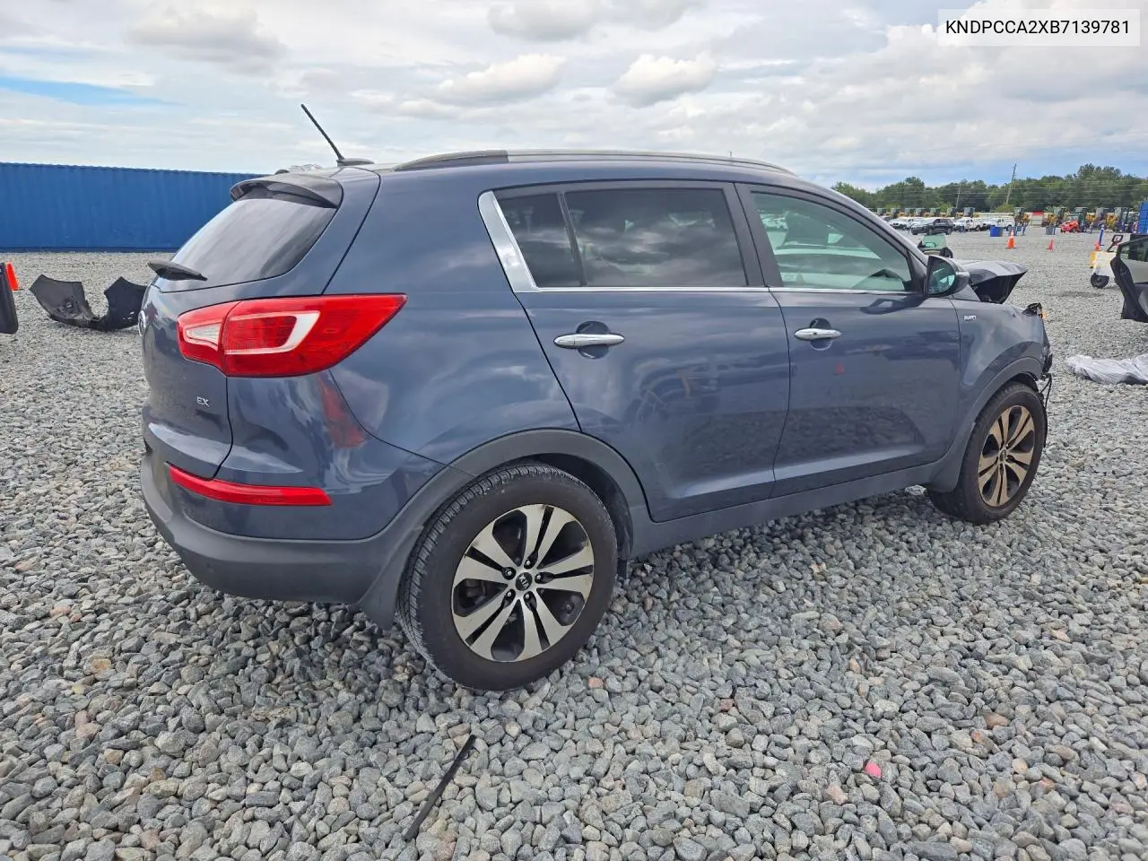 2011 KIA SPORTAGE VIN KNDPCCA2XB7139781 — фото 3