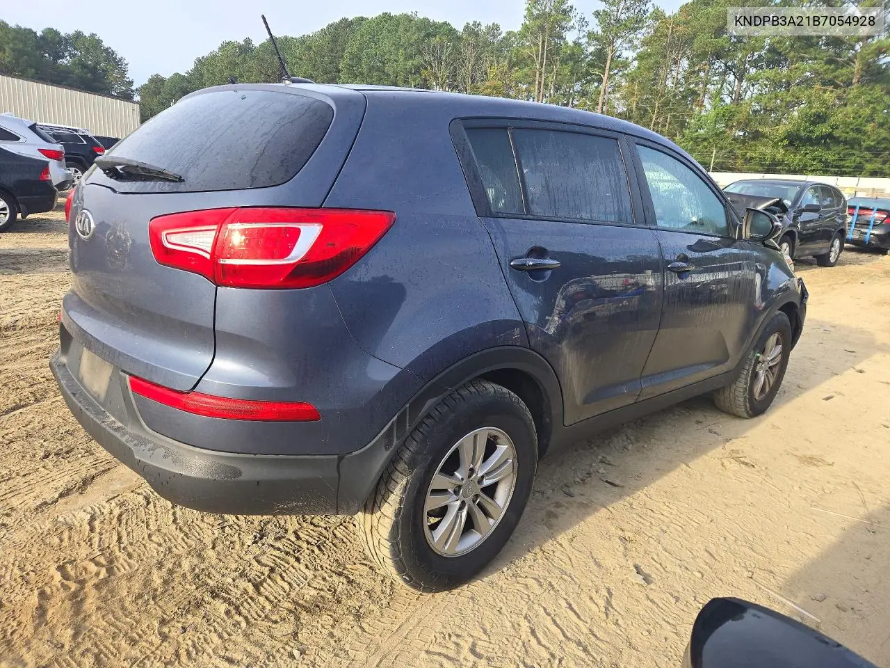2011 KIA SPORTAGE VIN KNDPB3A21B7054928 — фото 3