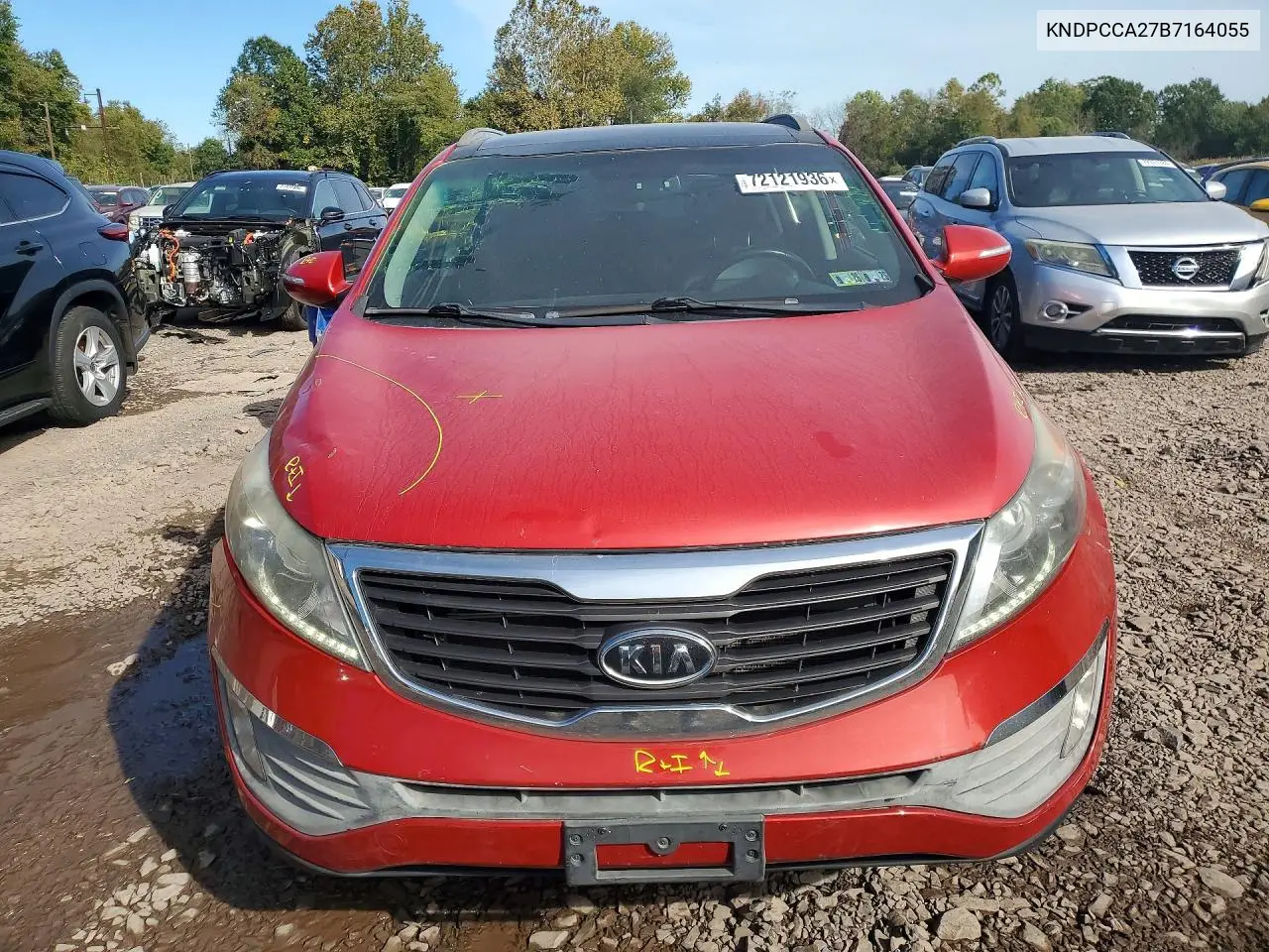 2011 KIA SPORTAGE VIN KNDPCCA27B7164055 — фото 5