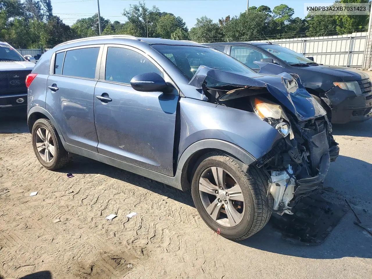 2011 KIA SPORTAGE VIN KNDPB3A2XB7031423 — фото 4