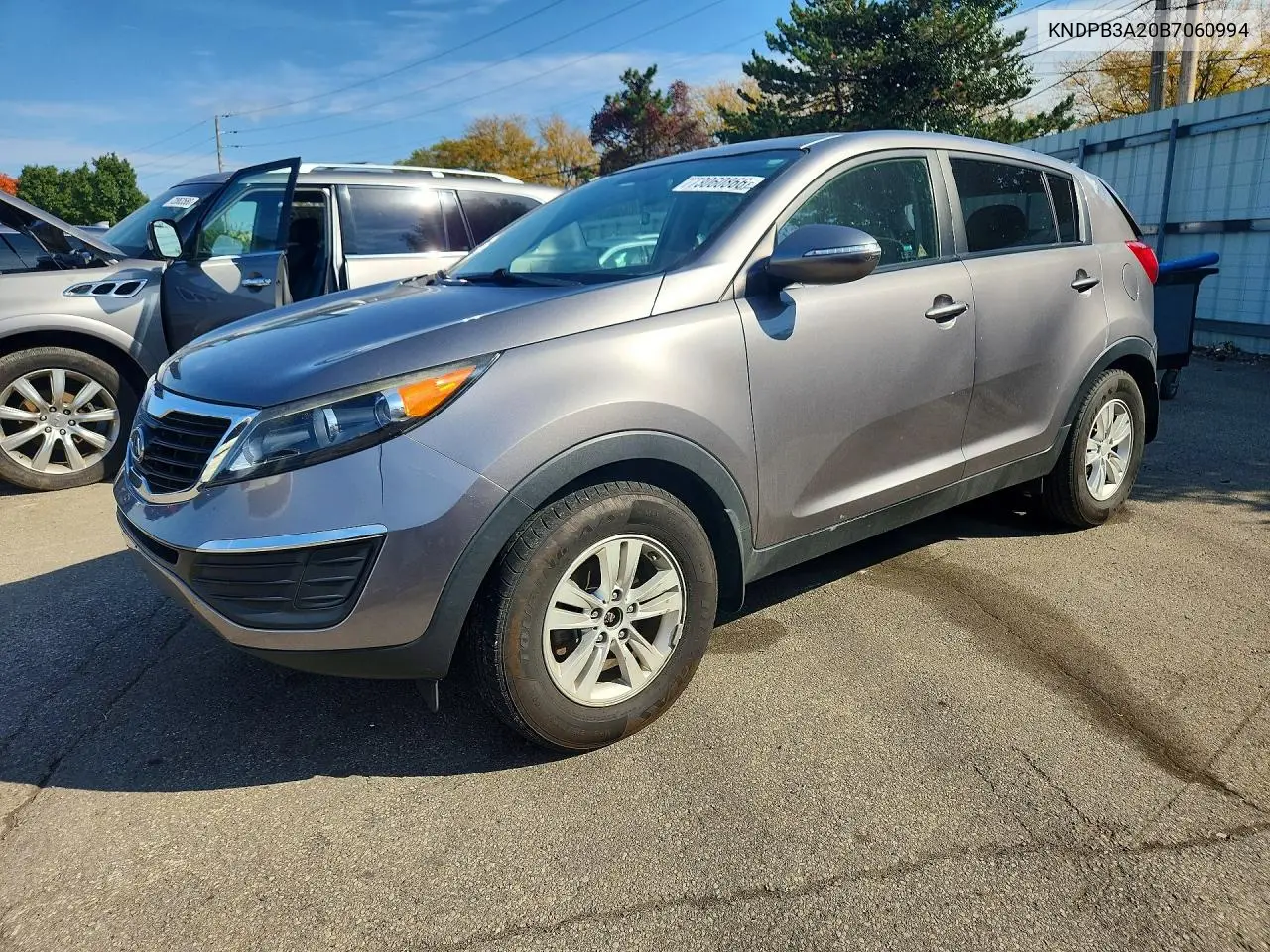 KIA SPORTAGE 2011, VIN KNDPB3A20B7060994