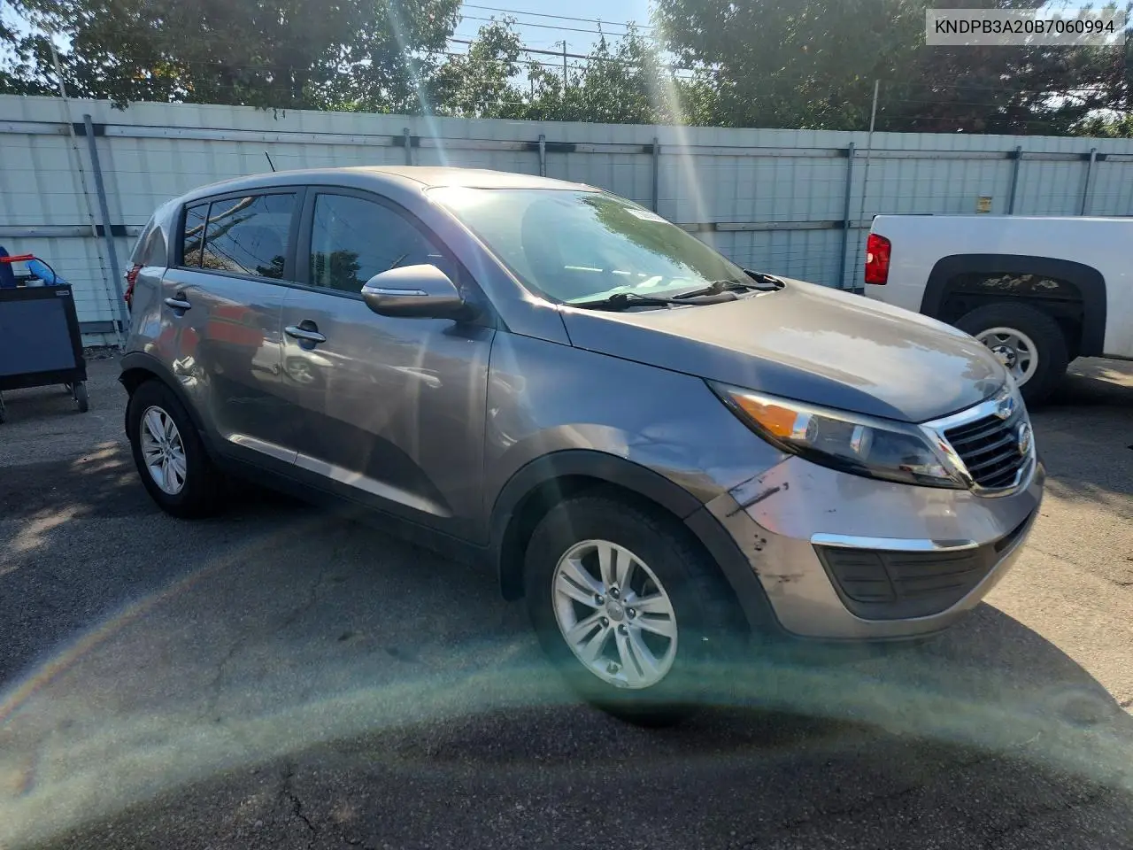 2011 KIA SPORTAGE VIN KNDPB3A20B7060994 — фото 4