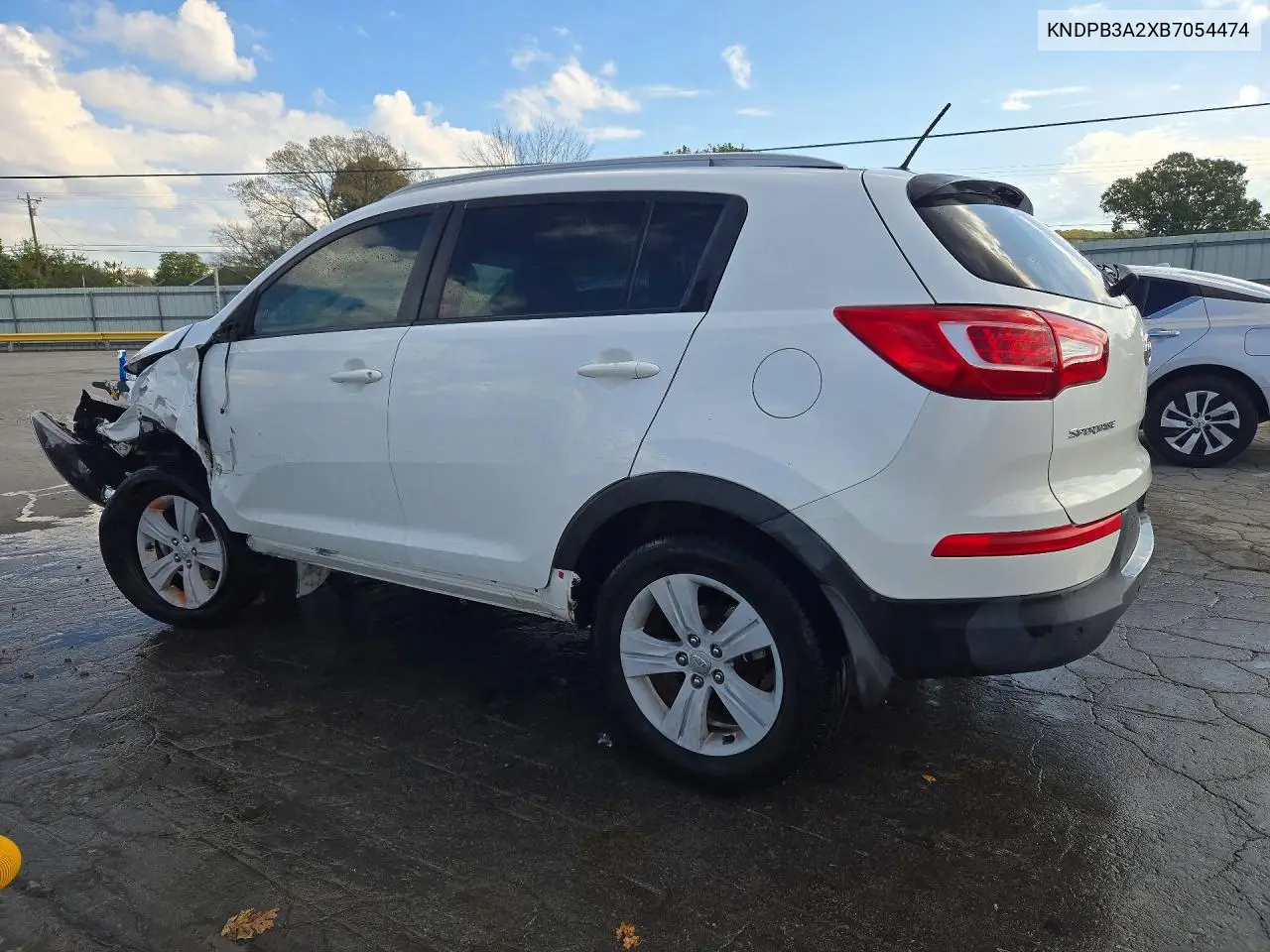 2011 KIA SPORTAGE VIN KNDPB3A2XB7054474 — фото 2