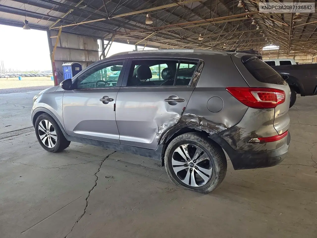 2011 KIA SPORTAGE VIN KNDPC3A20B7136842 — фото 2