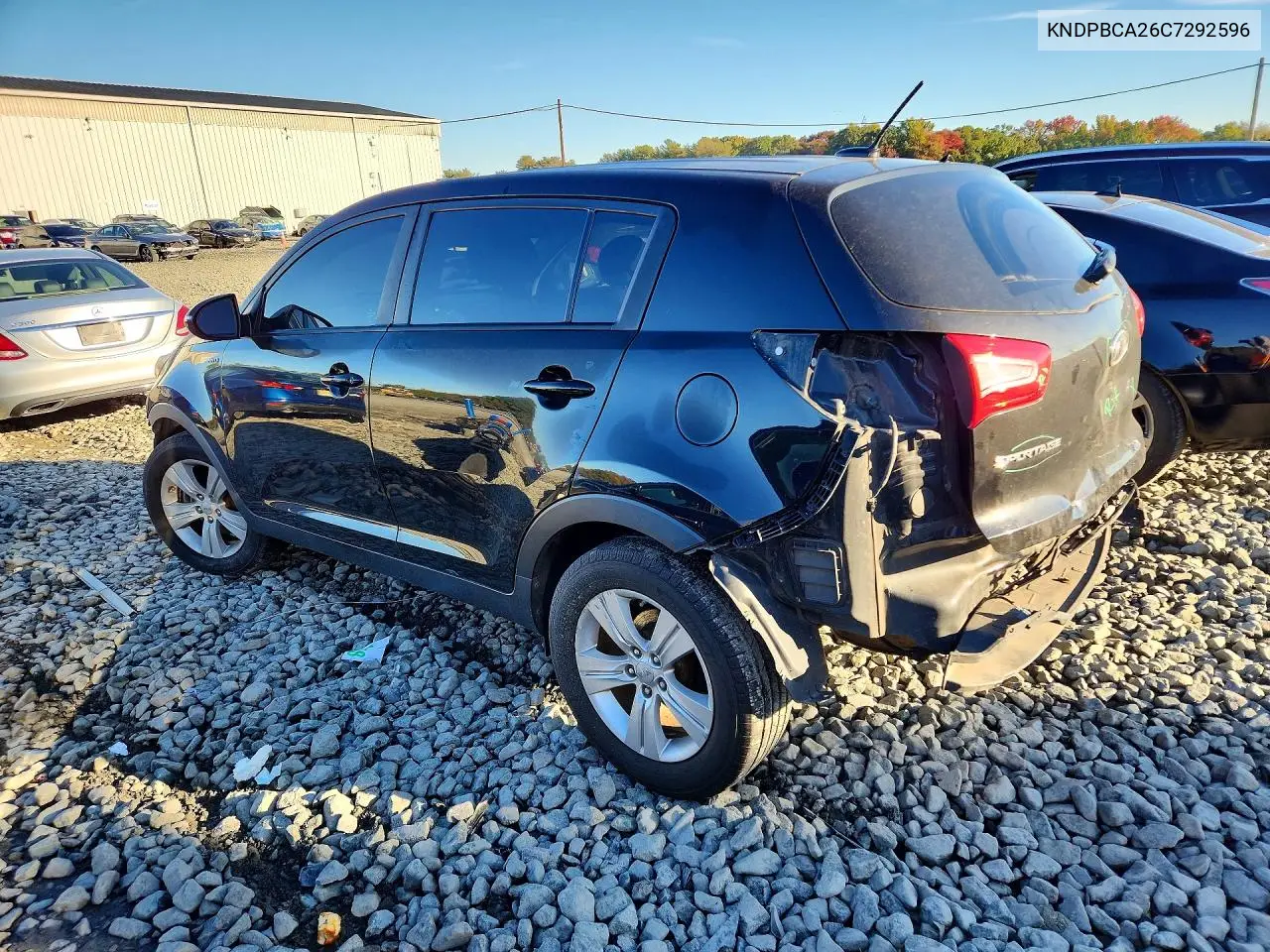2012 KIA SPORTAGE VIN KNDPBCA26C7292596 — фото 2