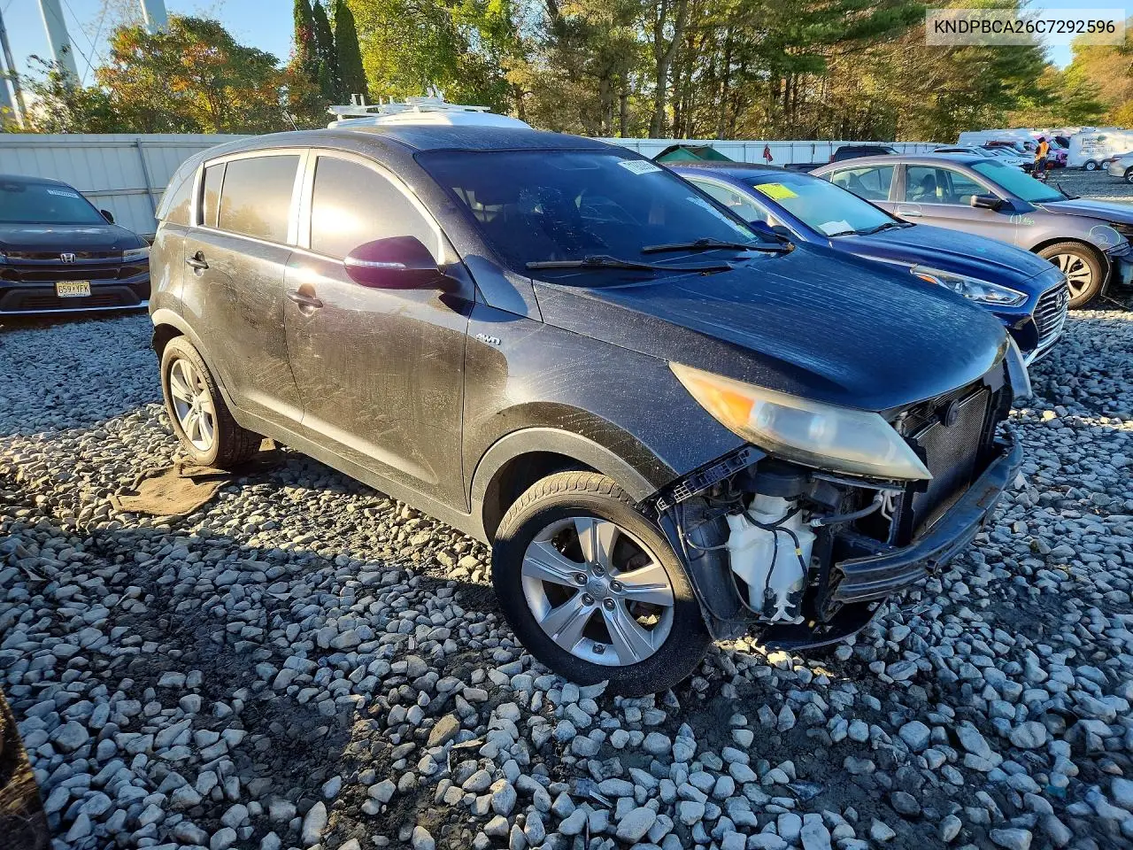 2012 KIA SPORTAGE VIN KNDPBCA26C7292596 — фото 4