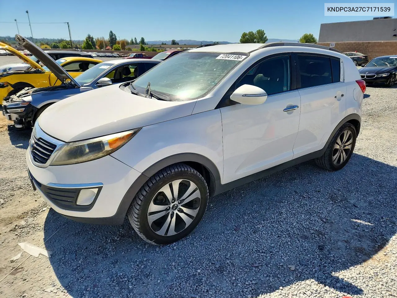 KIA SPORTAGE 2012, VIN KNDPC3A27C7171539