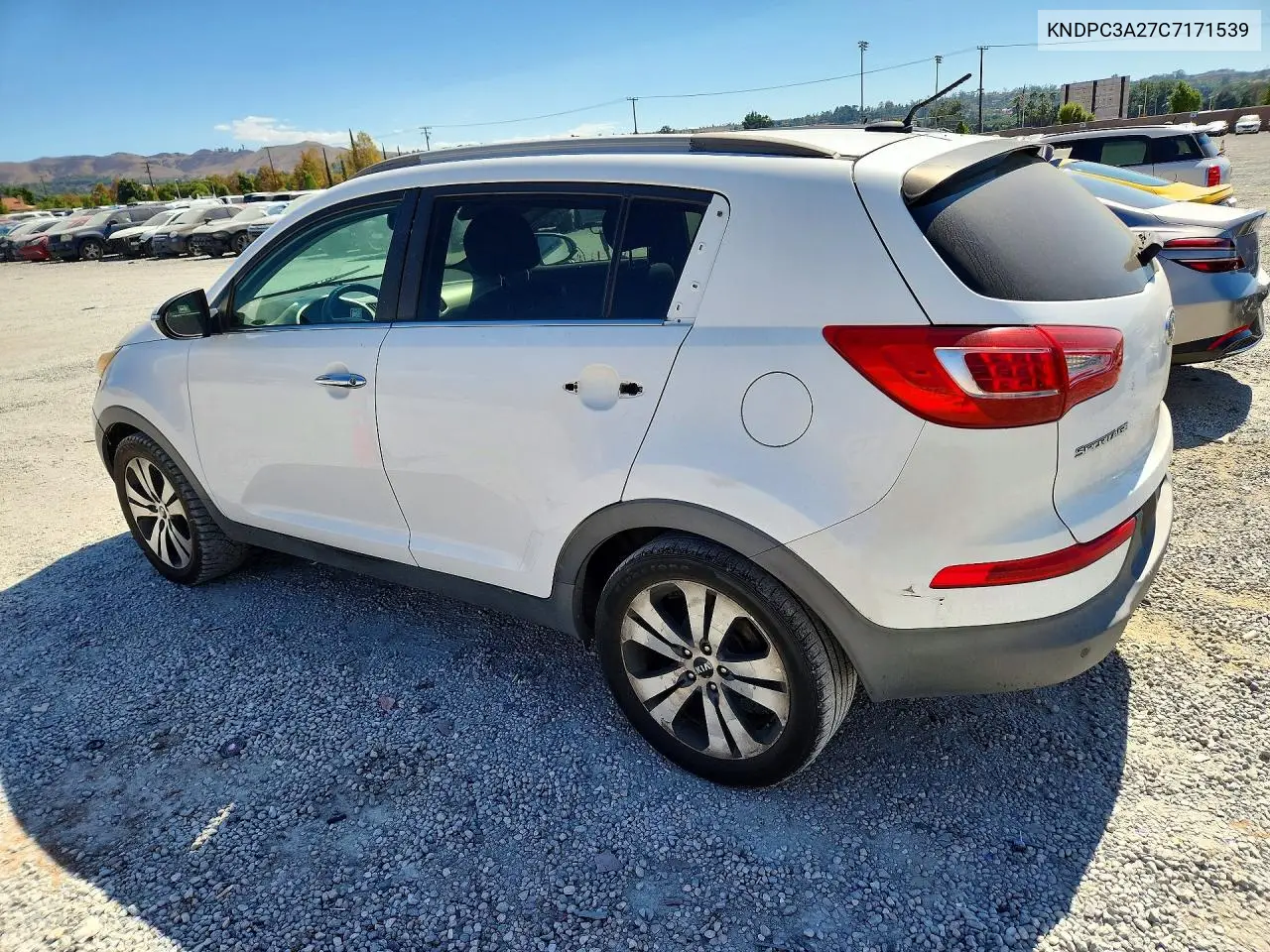 2012 KIA SPORTAGE VIN KNDPC3A27C7171539 — фото 2