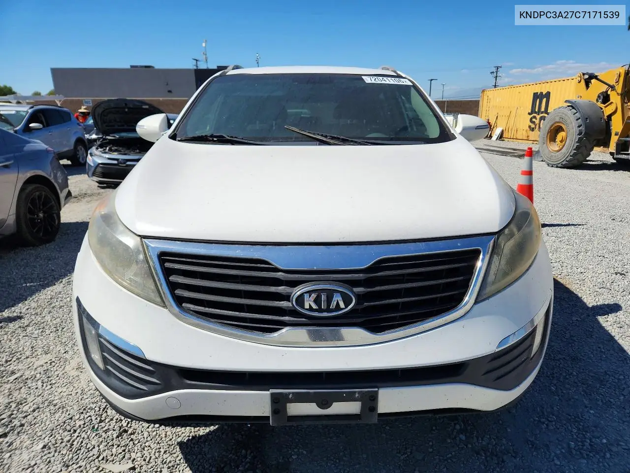 2012 KIA SPORTAGE VIN KNDPC3A27C7171539 — фото 5