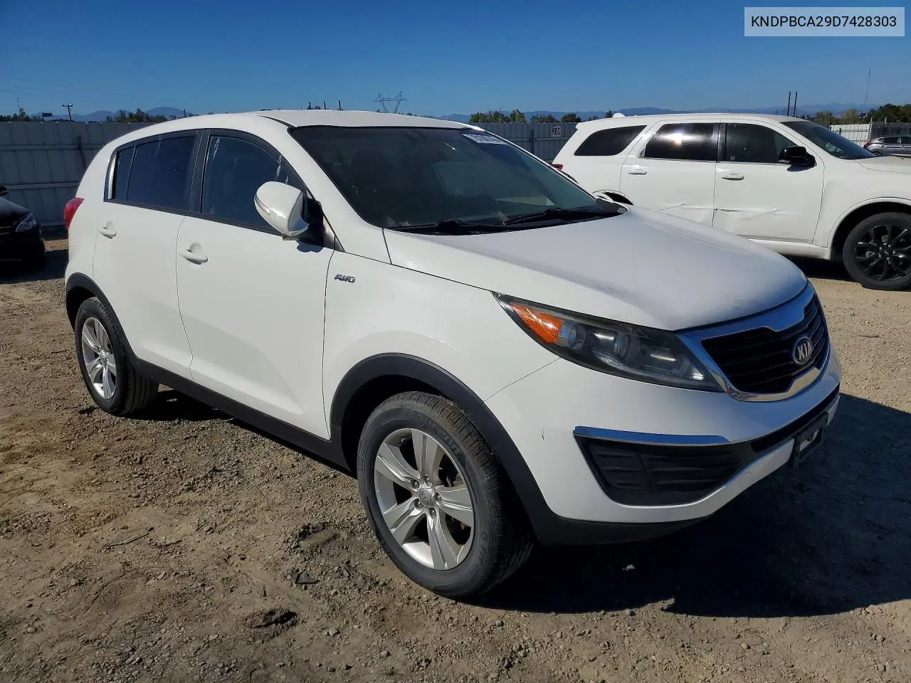 2013 KIA SPORTAGE VIN KNDPBCA29D7428303 — фото 4