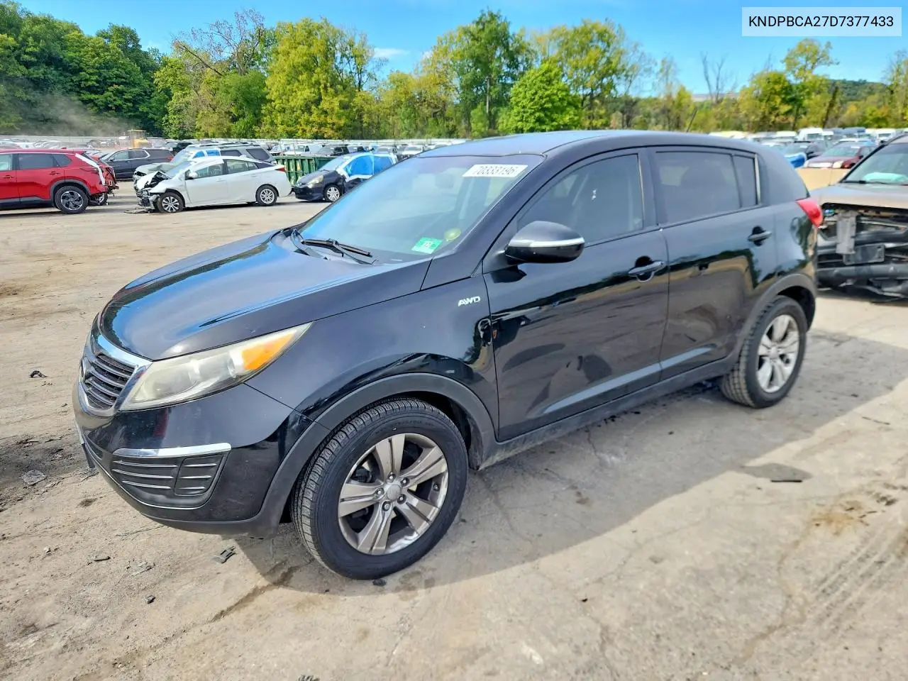 KIA SPORTAGE 2013, VIN KNDPBCA27D7377433